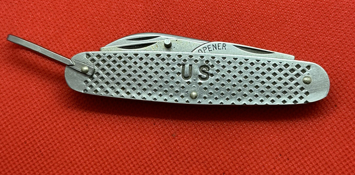 Camillus pocket folding Knife 1967 US Scout Military Wartime Camp 4