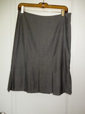GAP Pleated Hem Wool Blend Lined Skirt Gray size 4