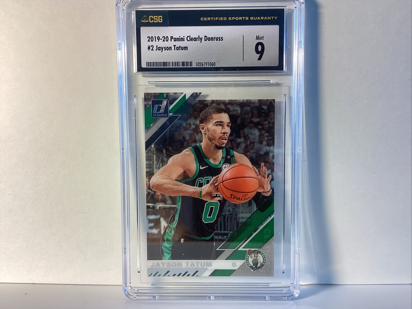 2019-20 Clearly Donruss Jayson Tatum #2 Celtics Mint 9