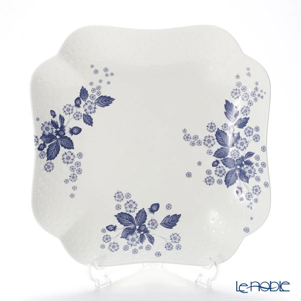 WEDGWOOD Strawberry Bloom Indigo Square Plate 27cm 070158700865 | eBay