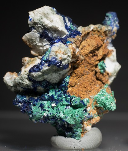 Azurite Mineral Morocco Specimen Malachite Crystal Matrix Crystals Kerrouchen - Picture 4 of 12