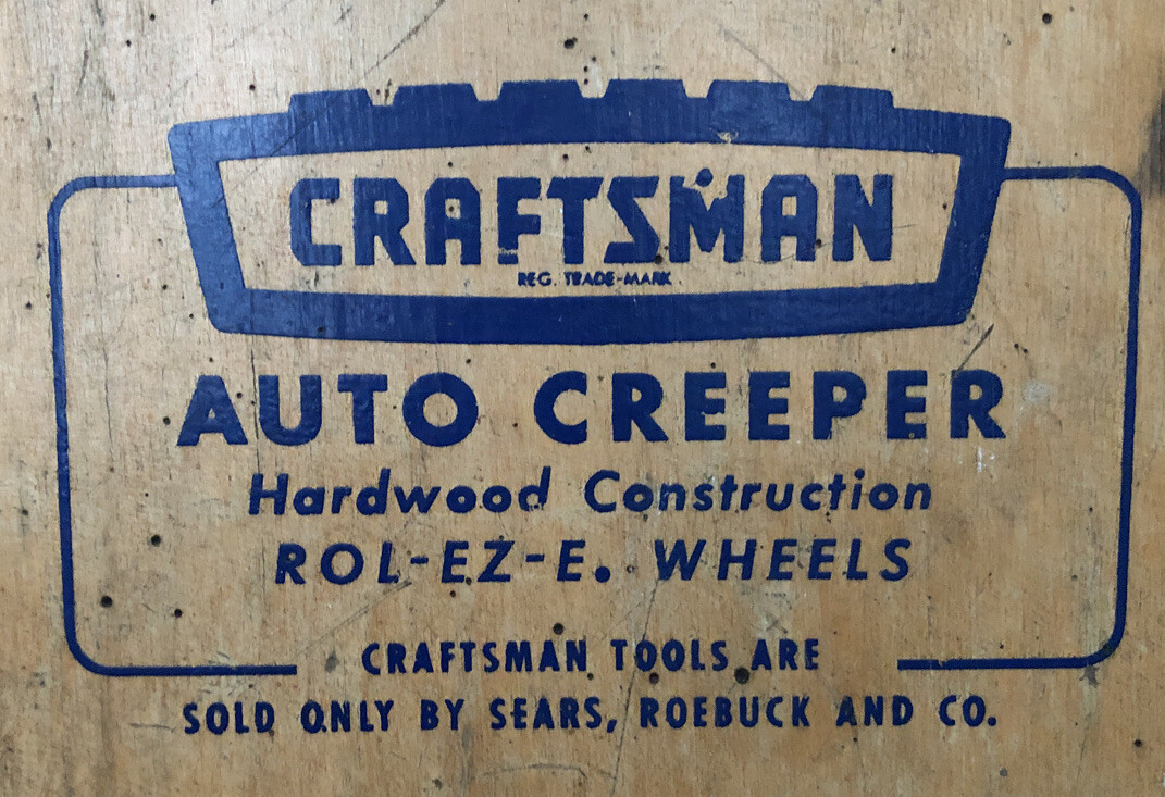 Craftsman Auto Creeper w RolEzE Metal Wheels Sears & Padded Headrest