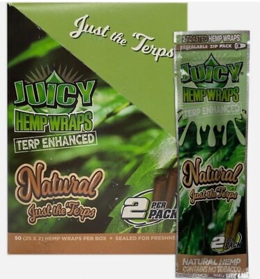 Juicy Herbal Wraps Natural Box 25/2ct Packs