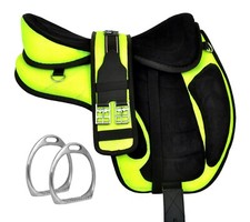 Z.A. Enterprises Synthetic Freemax Saddle with Stirrup Saddle Size 14" 18" Inch.