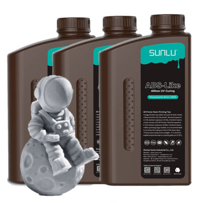 SUNLU 3KG 405nm ABS-Like Photopolymer Resin Harz Grau Low Odor LCD 3D Drucker