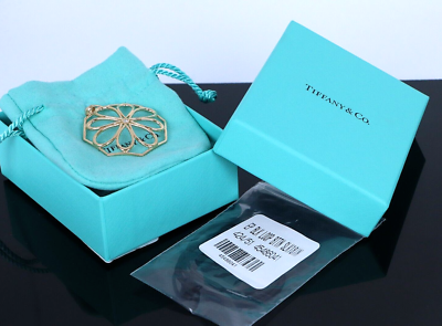 $3850 Tiffany Co 18k Yellow Gold Bezel Diamond Octagonal