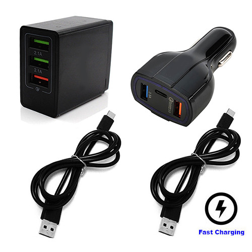 For Motorola Moto Z2 Z3 X4 G6 G7 Play Force 30W Fast Wall Car