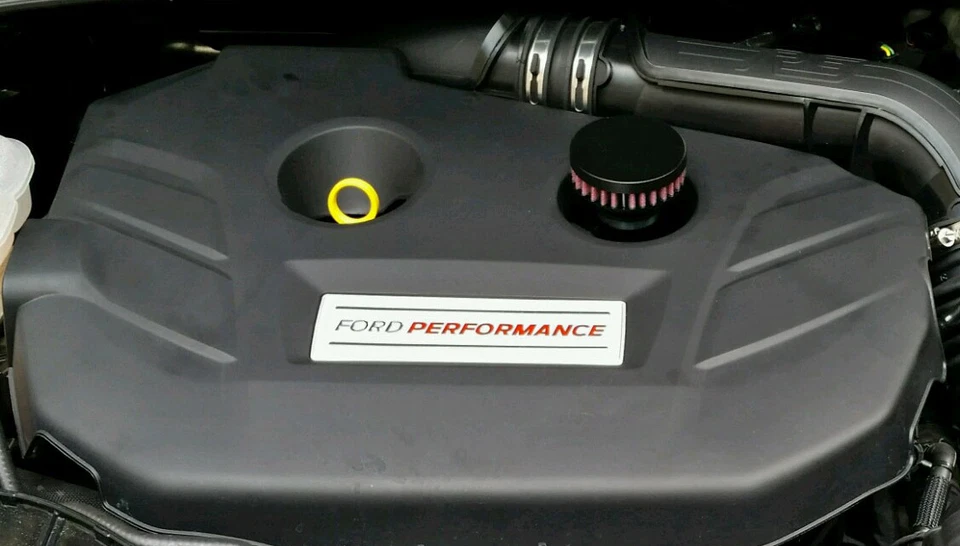 Tapa de aceite de filtro respirador cubierta de válvula para Ford Focus RS 2016-18 (negro plano) Foto 3 de 3