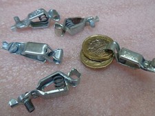 Heavy Duty Crocodile Clips x10 Steel Tin Dipped Electronic Curved Jaws rated 25A