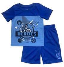 Marvel   Toddler Boys' Avengers Colorblock T-Shirt and Shorts Set   2T-4T