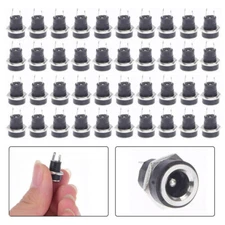 40x 5.5mm x 2.1mm Power Supply Jack Socket Female Panel Mount Plug 3A 12V DC US