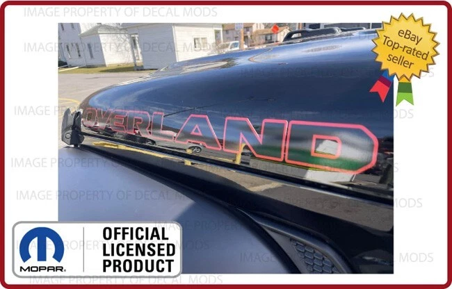 (2x) Jeep OVERLAND Hood Vinyl Decals Graphics Stickers JT 2019 - 2025 FK2N0 - Image 3 of 4