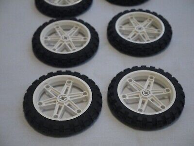 LEGO Motorcycle PARTS x2 qty Wheel Tire 81.6 x 15 mm D