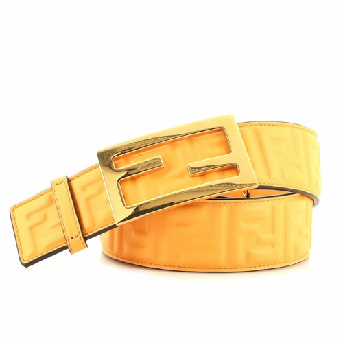 Fendi FF Buckle Belt Zucca Embossed 