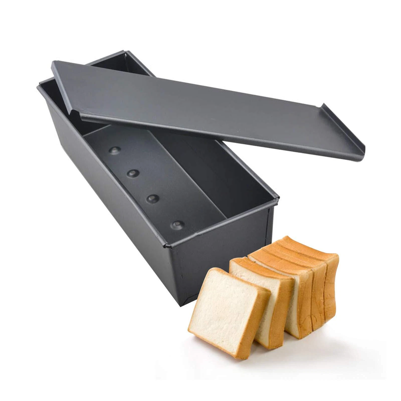 Pullman Loaf Pan with Lid Aluminum Steel Pullman Loaf Pan (10x3.93x4.4inch)