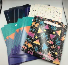 Mead Trapper Keeper 2-Pocket Portfolio Folder RETRO DESIGNS, LOT OF 17