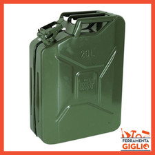 Tanica per Benzina Omologata 20 Litri LT Metallo Carburante Gasolio