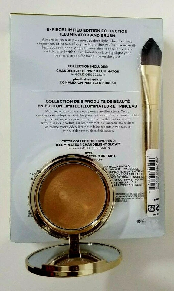 bareMinerals Chandelight Glow Illuminator GOLD OBSESSION + Limited Edition Brush - Image 4 of 4