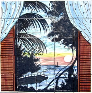 Decorative Ceramic Tiles Mosaic Panel Home Kitchen Bath Pool Patio