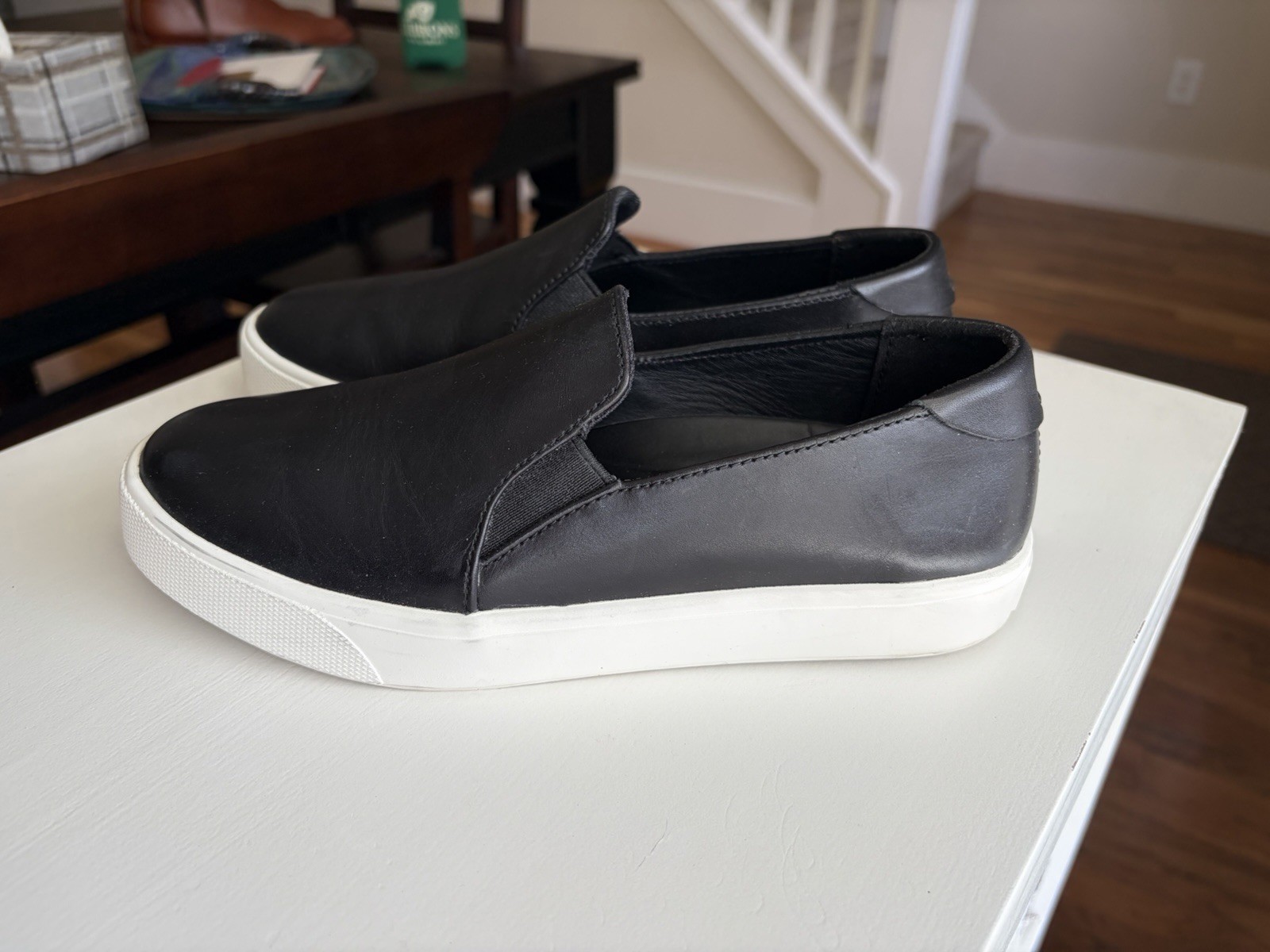 Cole Haan GrandPro Women’s  Black Leather Slip-On Casual Shoes Rubber Outsole