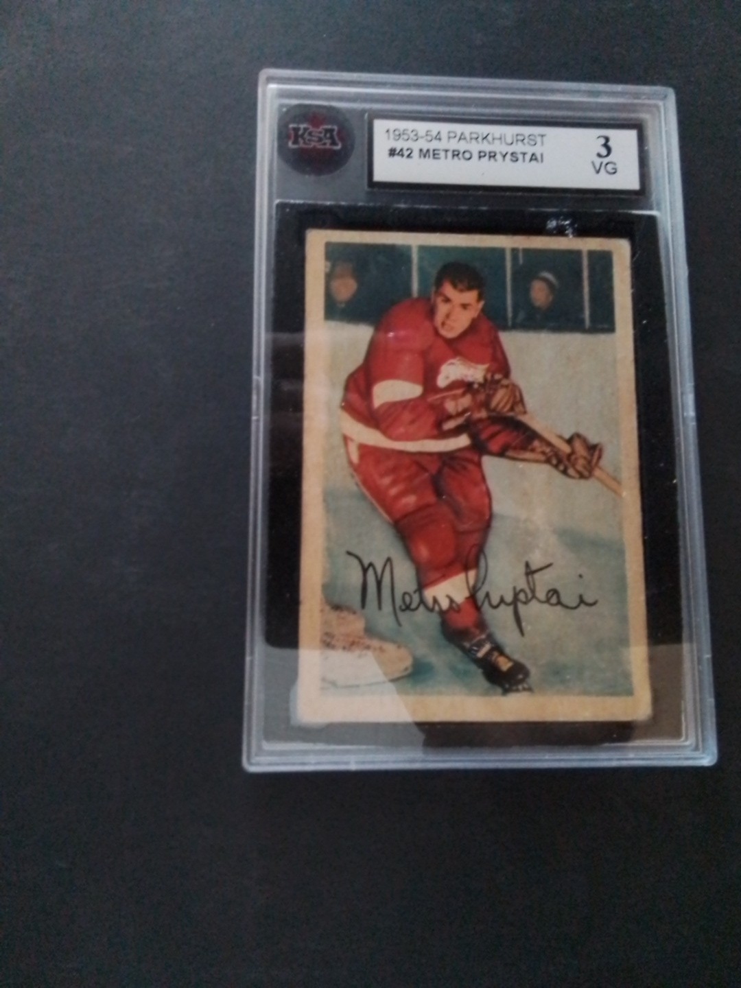 1953-54 METRO PRYSTAI PARKHURST  HOCKEY CARD #42 