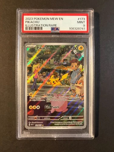PSA 9 Pokemon Pikachu 173/165 151 Full Art Illustration Rare