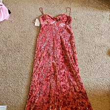 Jenny Yoo Pink Floral Cowl Neck Sleeveless Strappy Maxi Dress Womens Size 10