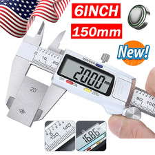 Digital Caliper Micrometer LCD Gauge Vernier Electronic Measuring Tool 6" 150mm