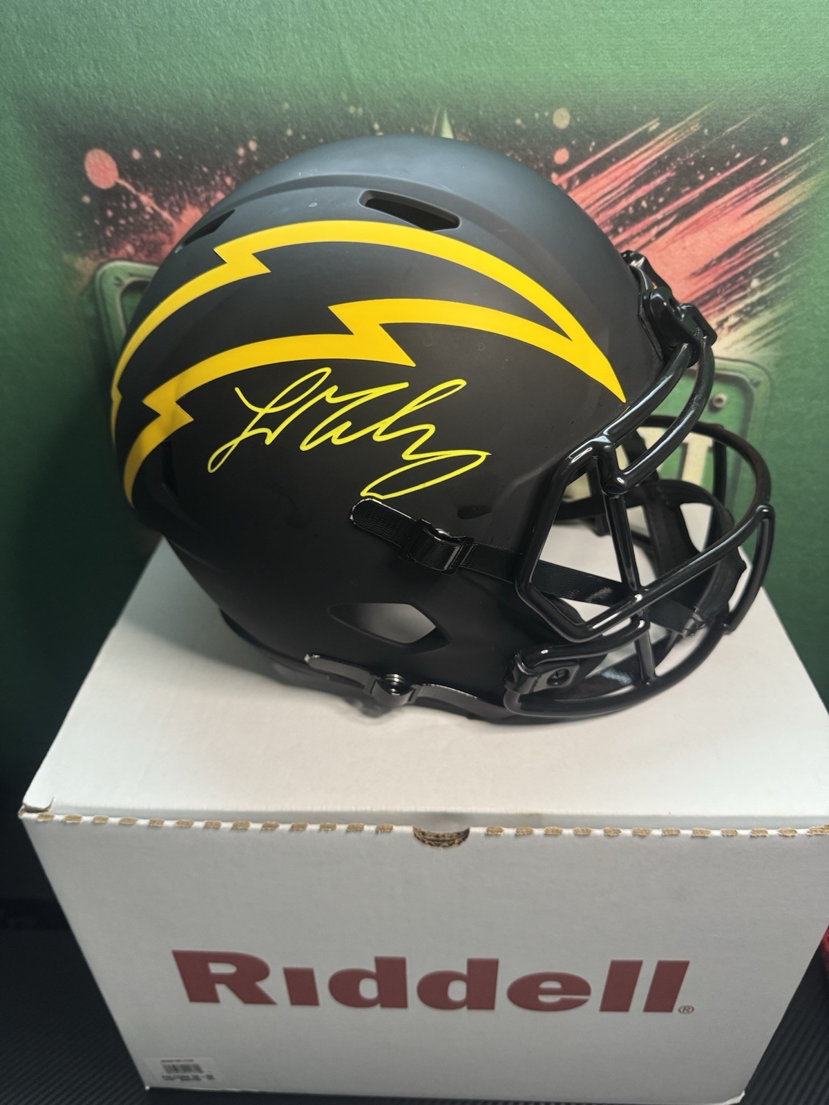 Ladd McConkey Autographed Signed Full Size Chargers Helmet Beckett BAS COA 