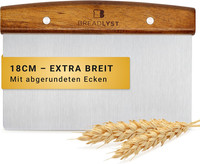 Premium Teigkarte Groß, Teigschneider Aus Edelstahl 18 Cm Mit Holzgriff – Ideale