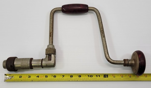 *X) Vintage Pexto Bit Brace Ratchet Drill Auger 8014E USA 16" Tool - Picture 15 of 16