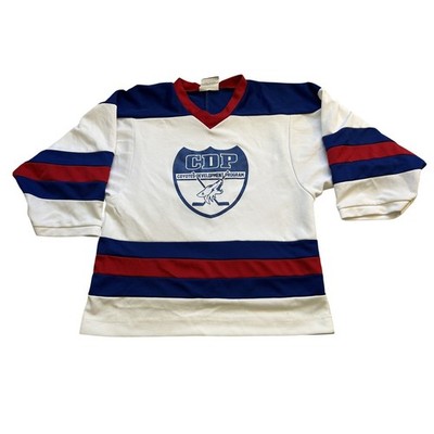 K1 Sportswear Hockey Jersey Youth L White Blue Red Good CDP Coyotes Program 6