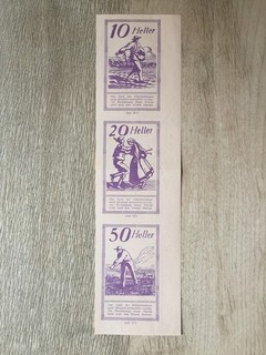 PISCHELSDORF: Kleinbogen 10 20 50 Heller Auflage II/3 Papier rosa
