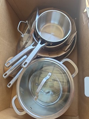 Calphalon 10-Piece Triple Layer Non-Toxic Stainless Steel Cookware Set