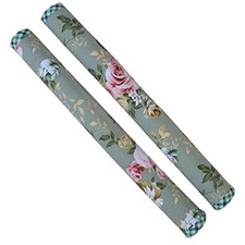 2X Refrigerator Door Handle Covers Protective Electrical kitchen Green Rose