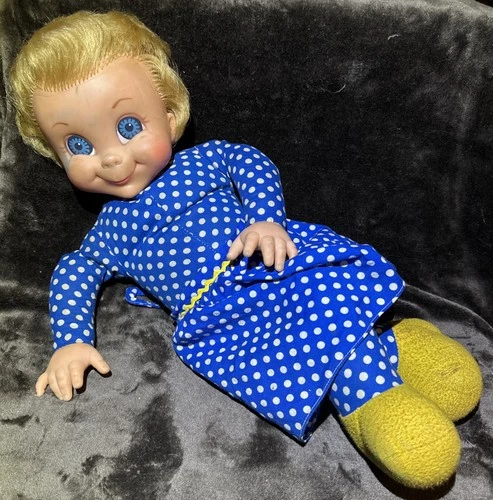 Vtg 1967 Mattel Mrs Beasley Doll w/ Bib Apron, No Pull String