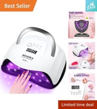 Large 168W LED Nail Dryer - Perfect for Fast-Gel Curing with Safety Features