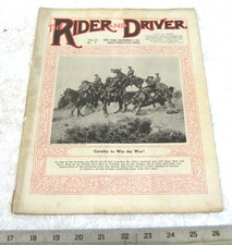 RARE DEC 1917 VINTAGE RIDER AND DRIVER HORSE MAGAZINE