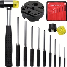 Roll Pin Punch Set With Storage Pouch Smithing Punch Removing Repair Tools Bench