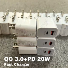 Lot 20W PD USB Type C Fast Charger Power Adapter Block For iPhone iPad Samsung