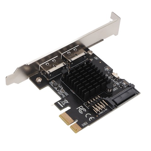 Pcie To Power Esata Expansion Card 2 Port 6.0Gbps Support Hot Swap Plug An IDM - Afbeelding 5 van 12