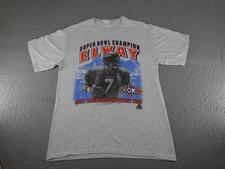 Vintage Denver Broncos Shirt Mens Medium Gray Football John Elway Super Bowl