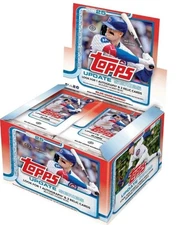 2025 TOPPS UPDATE SERIES BASEBALL HOBBY JUMBO BOX - 2x Packs - Each Box Has Auto