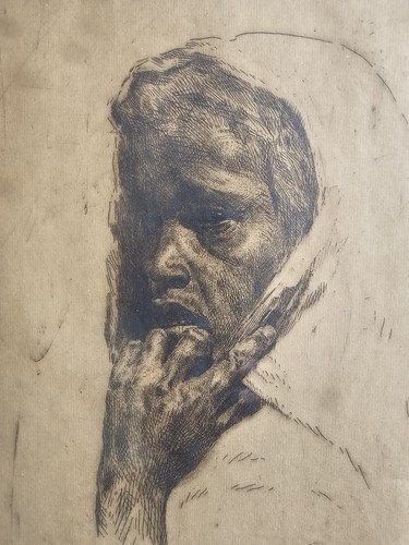 ERICH WOLFSFELD - UNIQUE RARE ORIENTALIST EXPRESSIONIST GERMAN ETCHING - Picture 3 of 7