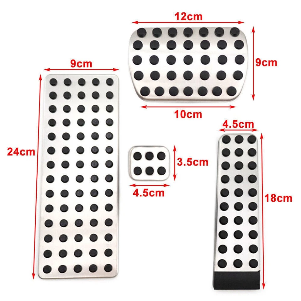 Kits de cubierta de pastillas de pedal de reposabrazos de freno de gas para Mercedes-Benz S E SL SLK W124 CLK G R Foto 2 de 4