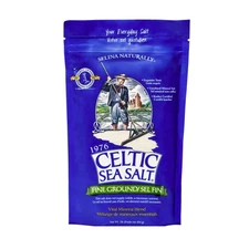 Fine Ground Celtic Sea Salt – 16 Ounce (Pack of 1) Resealable Bag of Nutritious,