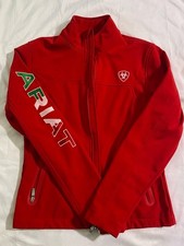 Ariat Classic Team Logo Womens Size S Red Mexican Flag Softshell Jacket Zip Up