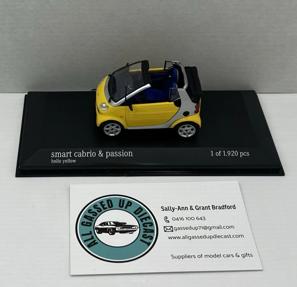 1:43 SMART CABRIOLET 2000 HELLO YELLOW MINICHAMPS - Image 2 of 4