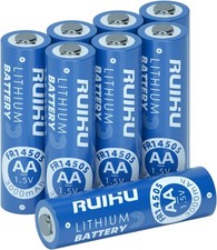 AA Batteries 8 Pack Lithium Iron Double A 1.5V 3000mAh 3.12 per gallon