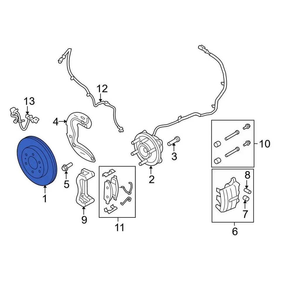 For Ford F-150 2010-2016 Ford 7U2Z1V125HD Front Disc Brake Rotor Foto 3 de 4